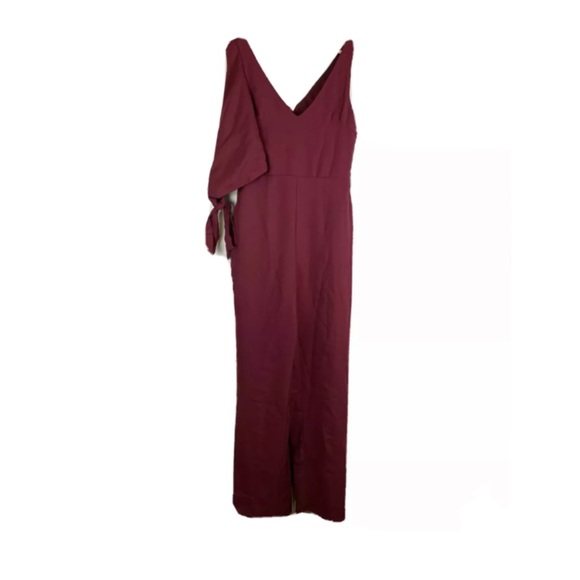 Lulus Pants - NWT Lulus Red Jumpsuit Size Small Open Shoulder Cocktail Jumpsuit One Piece